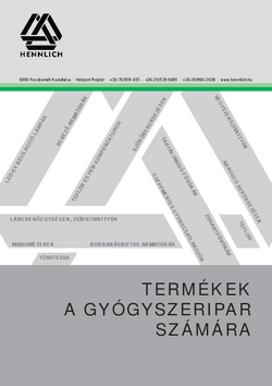 Termékeink a gyógyszeripar számára